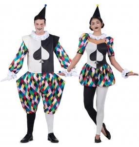 Costumes Comédiens Arlequins pour se déguiser à duo