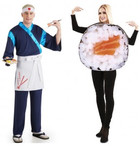 Costumes Chef japonais et Maki Sushi pour se déguiser à duo