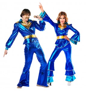 Déguisements Disco Abba bleu