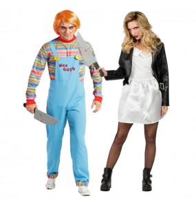 Déguisements Chucky et Tiffany les Poupées de Sang