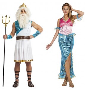 Déguisements Dieu Neptune et Sirène 