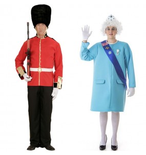 Costumes Garde royale anglaise et Reine Elizabeth II pour se déguiser à duo