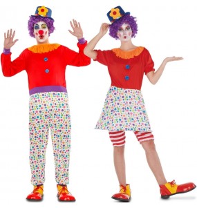 Costumes Clowns colorés pour se déguiser à duo