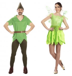 Costumes Peter Pan et la fée verte pour se déguiser à duo