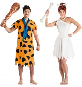 Costumes Fred et Wilma deluxe pour se déguiser à duo