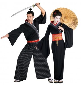 Costumes Samouraïs et geishas de l'ancien Japon pour se déguiser à duo