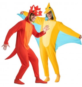 Costumes Triceratops et Ptérodactyle pour se déguiser à duo