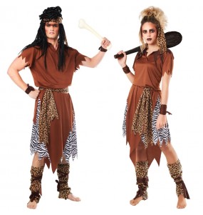 Costumes Troglodytes de l'âge de pierre pour se déguiser à duo