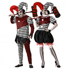 Costumes Arlequins sombres pour se déguiser à duo