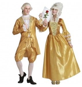 Costumes Courtisans en or pour se déguiser à duo