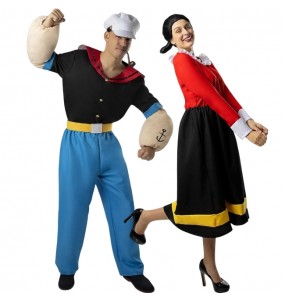 Costumes Dessin Animé Popeye et Olive pour se déguiser à duo
