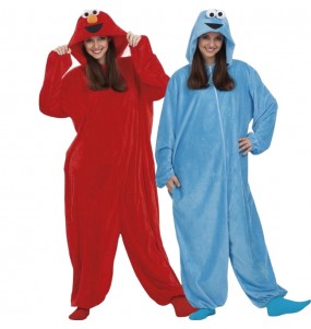 Costumes Elmo et Cookie Monster pour se déguiser à duo