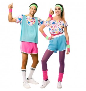 Costumes Gymnastes aérobic 80's pour se déguiser à duo
