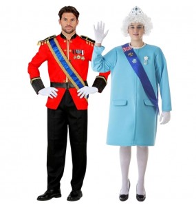 Costumes Élisabeth II et Charles III pour se déguiser à duo