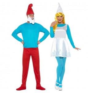 Costumes Grand Schtroumpf et Schtroumpfette pour se déguiser à duo