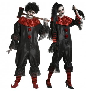 Costumes Clowns Noirs Tueurs pour se déguiser à duo