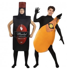 Costumes Vin Rouge et Jambon Ibérique pour se déguiser à duo