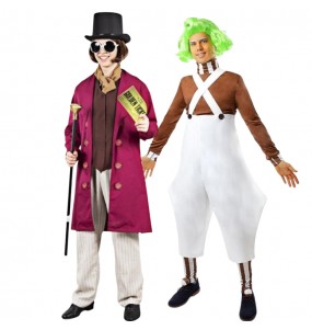 Costumes Willy Wonka et Oompa-Loompa de la Chocolaterie pour se déguiser à duo