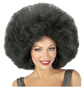 Perruque afro géante noire pour compléter vos costumes