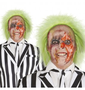 Perruque Beetlejuice verte pour compléter vos costumes