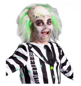 Perruque chauve Beetlejuice pour enfants pour compléter vos costumes térrifiants