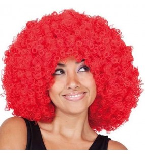 Perruque Afro Rouge