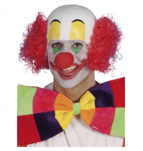 Perruque de clown rouge avec chauve pour compléter vos costumes