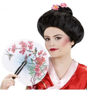 Perruque de geisha pour enfants pour compléter vos costumes