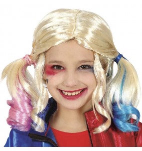 Perruque Harley Quinn pour enfant pour compléter vos costumes