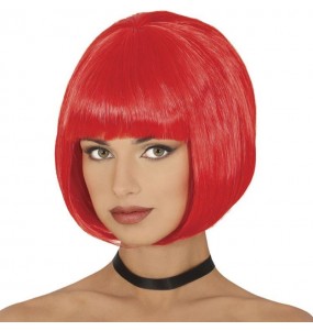 Perruque demi-bob rouge pour compléter vos costumes