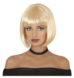 Perruque demi bob blonde pour compléter vos costumes