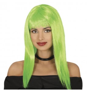 Perruque longue verte pour compléter vos costumes