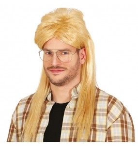 Perruque longue blonde années 80 pour compléter vos costumes