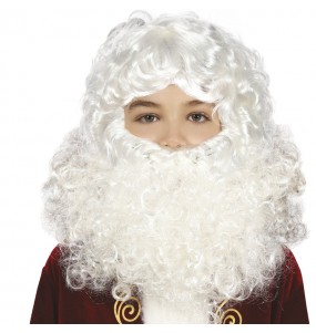 Perruque et barbe du Père Noël pour enfants pour compléter vos costumes