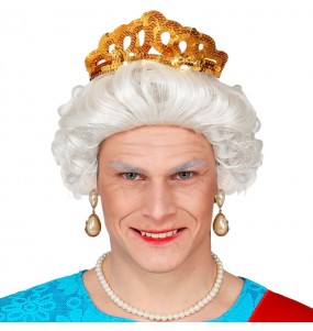 Perruque de Reine Élisabeth pour compléter vos costumes