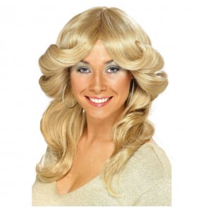 Perruque blonde des années 70 pour compléter vos costumes