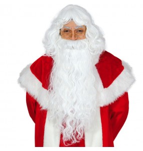 Perruque et barbe de Père Noël deluxe pour compléter vos costumes