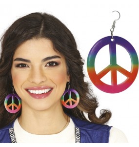 Boucles d’oreilles hippie multicolores pour compléter vos costumes