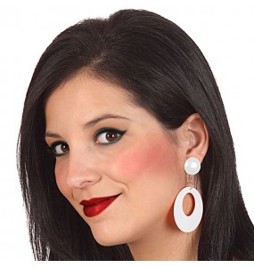 Boucles d'oreilles Sévillane blanche pour compléter vos costumes