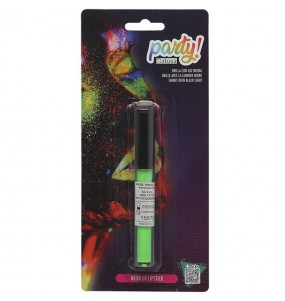 Rouge à lèvres liquide vert fluo pour compléter votre déguisement avec un maquillage de qualité
