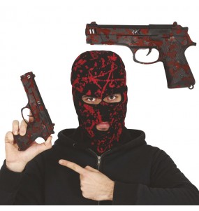 Pistolet ensanglanté pour compléter vos costumes térrifiants