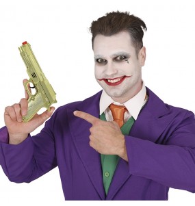 Pistolet doré métallisé pour compléter vos costumes térrifiants