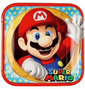 Assiettes Super Mario de fête 23 cm