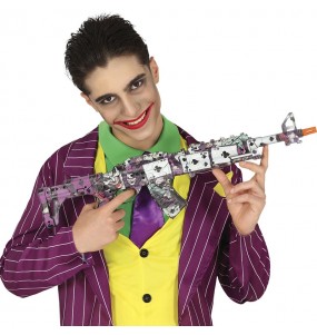 Fusil d'assaut Clown Joker pour compléter vos costumes térrifiants