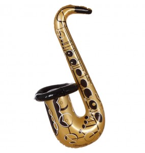 Saxophone gonflable doré