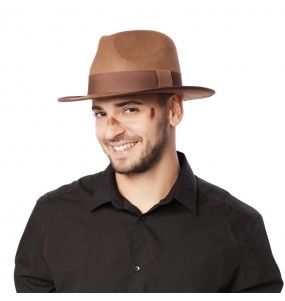 Bonnet d'aventurier marron pour compléter vos costumes