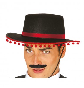 Chapeau cordouan avec pompons pour compléter vos costumes