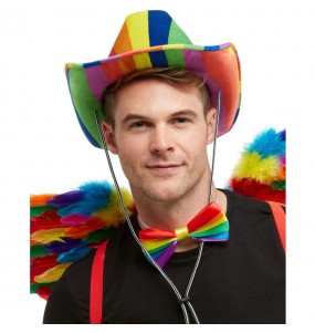 Chapeau Cowboy multicolore LGTB