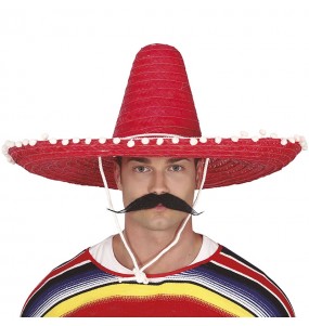 Chapeau rouge mexicain pour compléter vos costumes