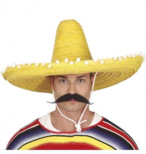 Chapeau mexicain jaune pour compléter vos costumes
